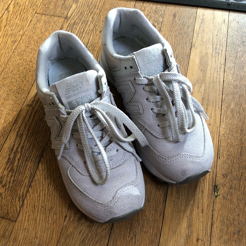 New Balance 574 Grey Shimmer Size 6.5